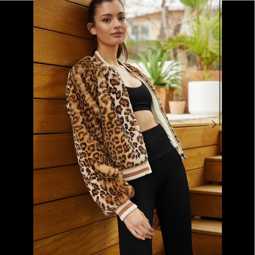 SPIRITUAL GANGSTER
CHEETAH FURRY BOMBER JACKET NWT